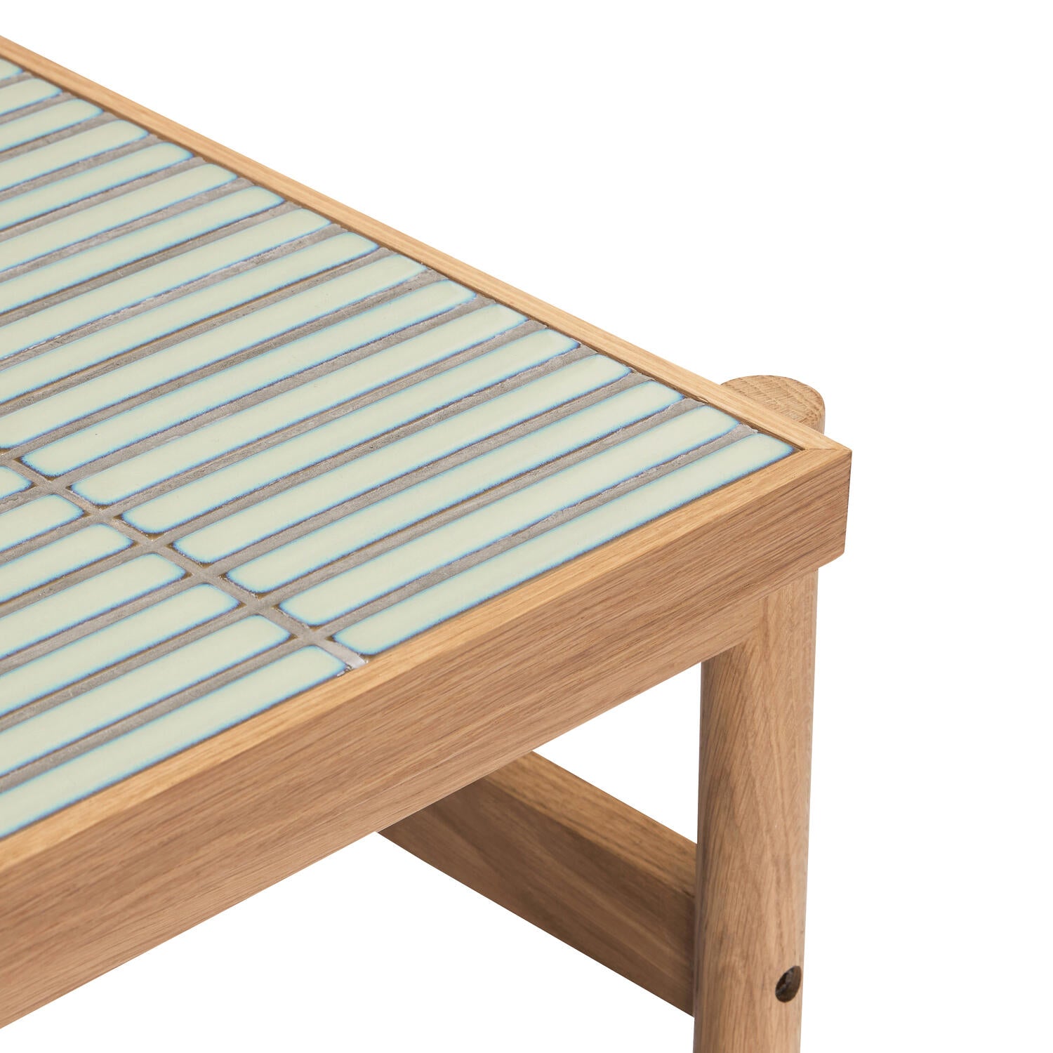 Tile sofabord, Mint/Natur - 61x66 cm